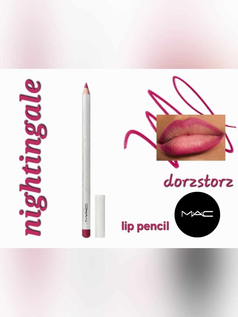 MAC Lip Pencil • NIGHTINGALE • Metamorphosis Collection • .05 oz • NIB • Rare